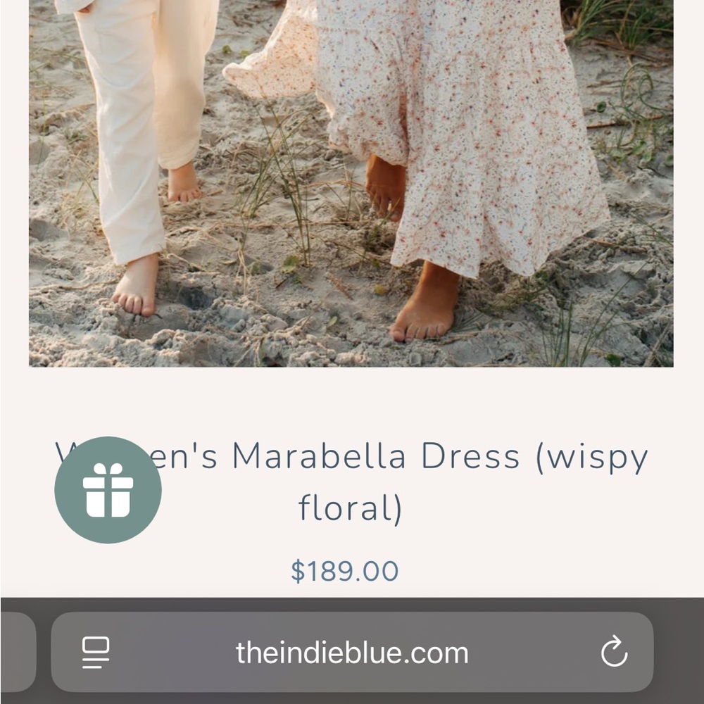 Indie Blue Floral Smocked Maxi Dress - Picture 4 of 6